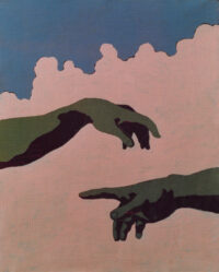 1978<br>tempera, pennarello, proiezione fotografica su tela<br>cm 50x40