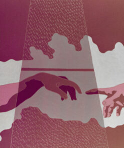 1978<br>tempera, matita, proiezione fotografica su tela<br>cm 50x65