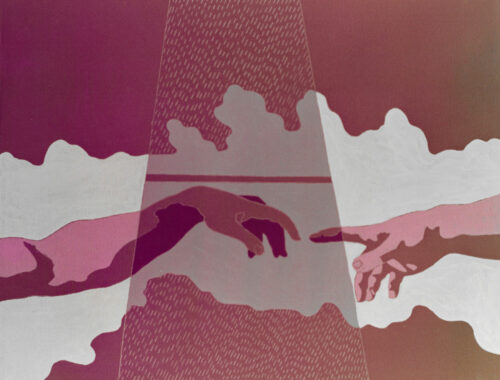 1978<br>tempera, matita, proiezione fotografica su tela<br>cm 50x65