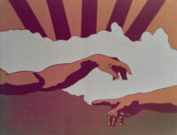 1978<br>tempera, pennarello, proiezione fotografica su tela<br>cm 50x65