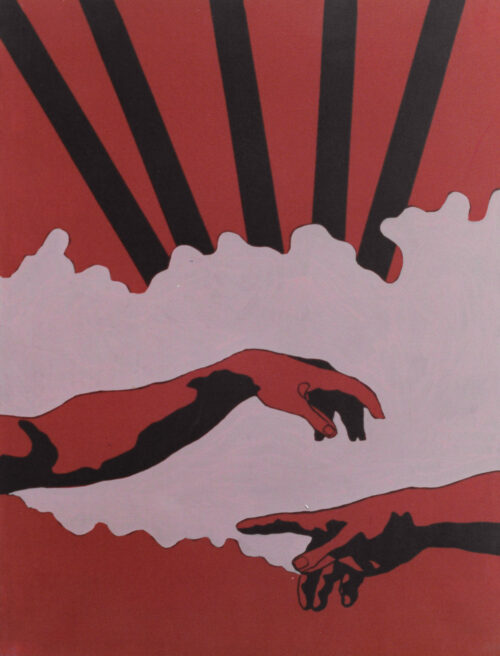 1978<br>tempera, pennarello, proiezione fotografica su tela<br>cm 75x55