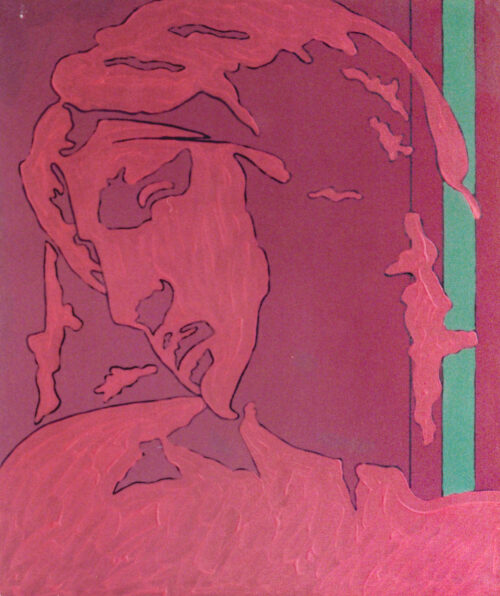 1978<br>tempera, pennarello, proiezione fotografica su tela<br>cm 65x55