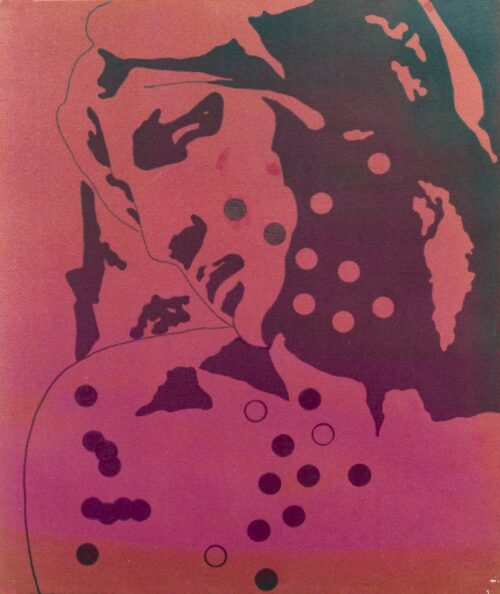 1978<br>tempera, pennarello, proiezione fotografica su tela<br>cm 65x55