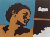 1978<br>tempera, pennarello, proiezione fotografica su tela<br>cm 55x75