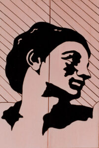 1978<br>tempera, pennarello, proiezione fotografica su tela<br>cm 40x60