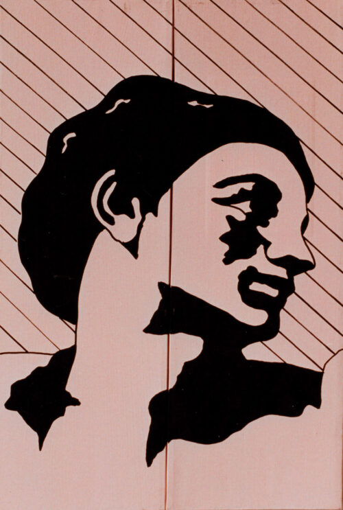 1978<br>tempera, pennarello, proiezione fotografica su tela<br>cm 40x60