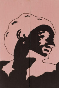 1978<br>tempera, pennarello, proiezione fotografica su tela<br>cm 40x60