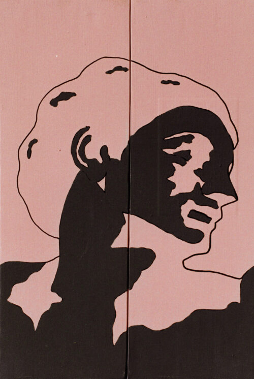 1978<br>tempera, pennarello, proiezione fotografica su tela<br>cm 40x60