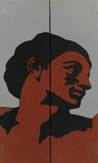 1978<br>tempera, pennarello, proiezione fotografica su tela<br>cm 70x40