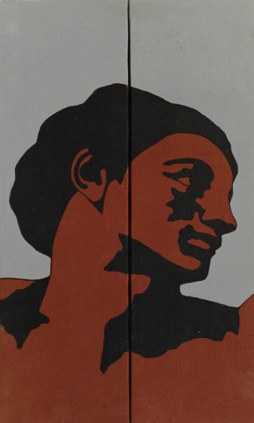 1978<br>tempera, pennarello, proiezione fotografica su tela<br>cm 70x40