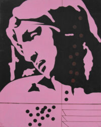 1978<br>tempera, pennarello, proiezione fotografica su tela<br>cm 90x70