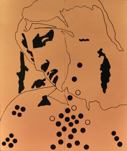 1978<br>tempera, pennarello, proiezione fotografica su tela<br>cm 70x60