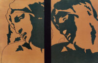 1978<br>tempera, pennarello, proiezione fotografica su tela<br>cm 80x50