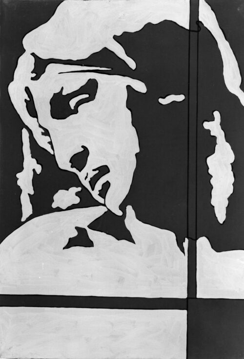 1978<br>tempera, pennarello, proiezione fotografica su tela<br>cm 60x40