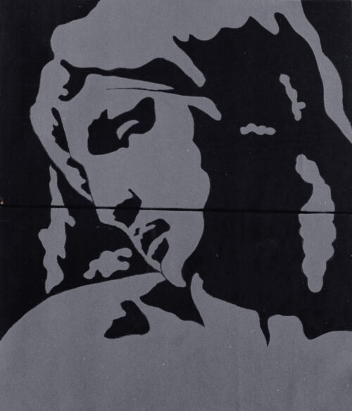 1978<br>tempera, matita, proiezione fotografica su tela<br>cm 60x50