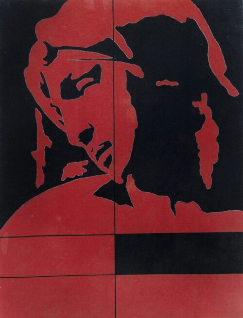 1978<br>tempera, matita, pennarello, proiezione fotografica su tela<br>cm 80x60