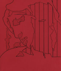 1978<br>tempera, pennarello, proiezione fotografica su tela<br>cm 55x45