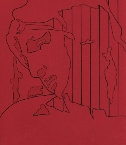 1978<br>tempera, pennarello, proiezione fotografica su tela<br>cm 55x45