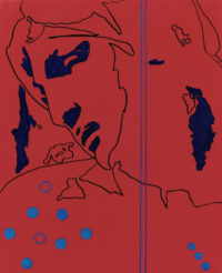 1978<br>tempera, pennarello, proiezione fotografica su tela<br>cm 50x40