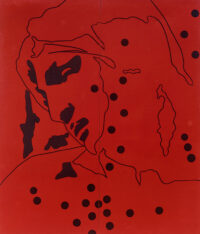 1978<br>tempera, pennarello, proiezione fotografica su tela<br>cm 70x60