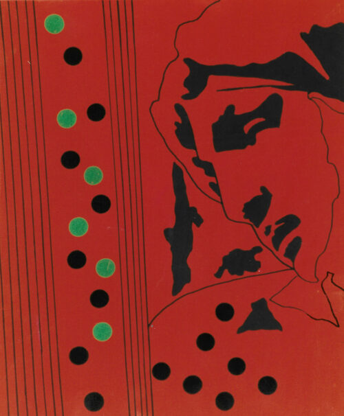 1978<br>tempera, pennarello, proiezione fotografica su tela<br>cm 50x40