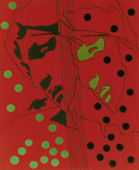 1978<br>tempera, pennarello, proiezione fotografica su tela<br>cm 50x40