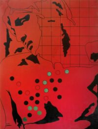 1978<br>tempera, pennarello, proiezione fotografica su tela<br>cm 75x55