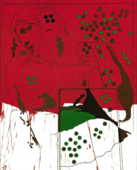 1978<br>tempera, pennarello, proiezione fotografica su tela<br>cm 150x100