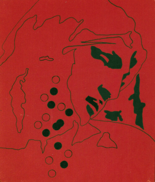 1978<br>tempera, pennarello, proiezione fotografica su tela<br>cm 55x45