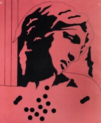 1978<br>tempera, pennarello, proiezione fotografica su tela<br>cm 65x50