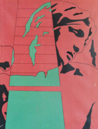 1978<br>tempera, pennarello, proiezione fotografica su tela<br>cm 75x55