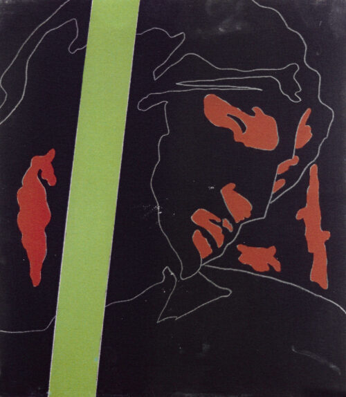1978<br>tempera, matita, proiezione fotografica su tela<br>cm 45x40