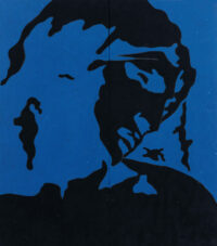 1978<br>tempera, matita, proiezione fotografica su tela<br>cm 70x60