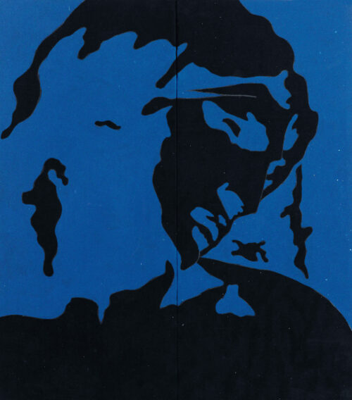 1978<br>tempera, matita, proiezione fotografica su tela<br>cm 70x60