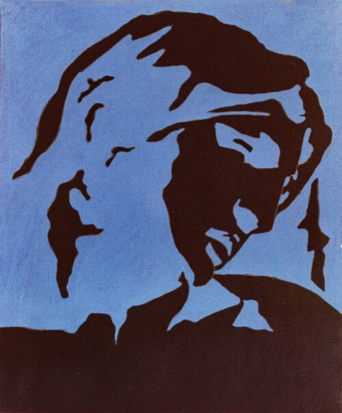 1978<br>tempera, matita, proiezione fotografica su tela<br>cm 55x45