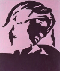 1978<br>tempera, matita, proiezione fotografica su tela<br>cm 55x45