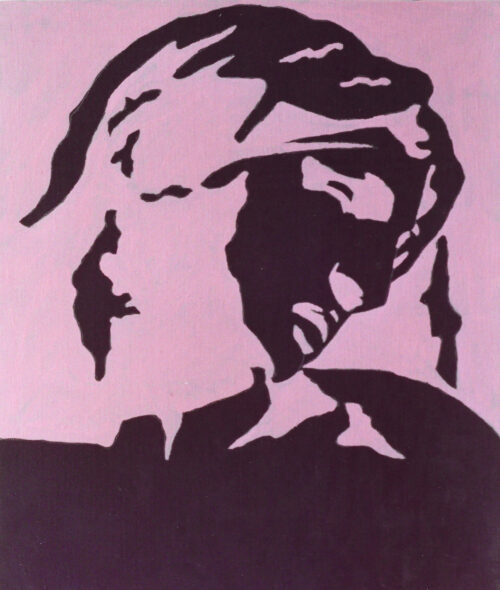 1978<br>tempera, matita, proiezione fotografica su tela<br>cm 55x45