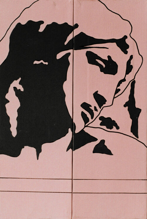 1978<br>tempera, pennarello, proiezione fotografica su tela<br>cm 60x40