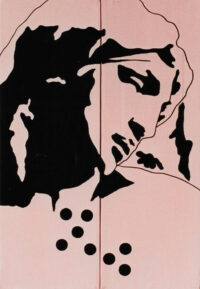 1978<br>tempera, pennarello, proiezione fotografica su tela<br>cm 60x40