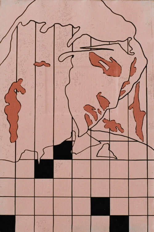 1978<br>tempera, pennarello, proiezione fotografica su tela<br>cm 60x40