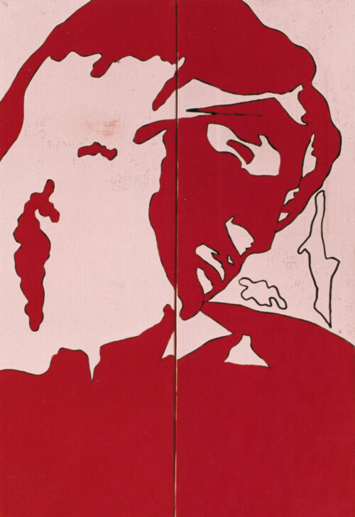 1978<br>tempera, pennarello, proiezione fotografica su tela<br>cm 60x40