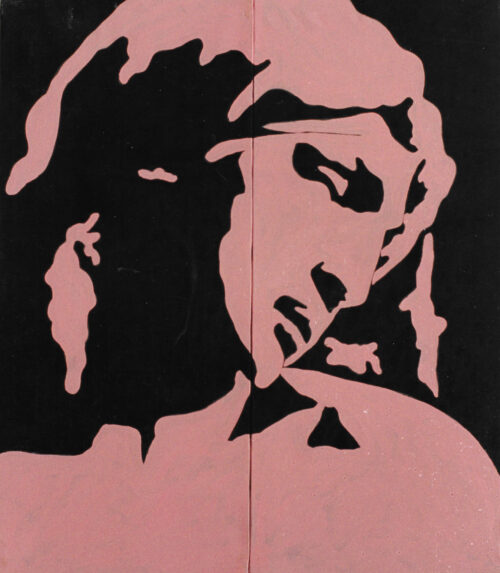 1978<br>tempera, matita, proiezione fotografica su tela<br>cm 70x60