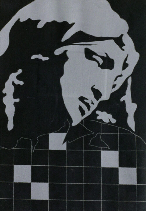 1978<br>tempera, matita, proiezione fotografica su tela<br>cm 60x40