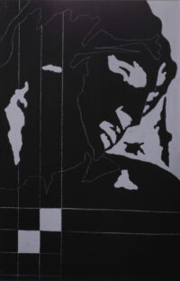 1978<br>pittura industriale, matita, proiezione fotografica su tela<br>cm 60x40