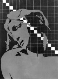 1978<br>tempera, matita, proiezione fotografica su tela<br>cm 70x50