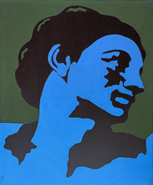 1978<br>tempera, matita, proiezione fotografica su tela<br>cm 55x45