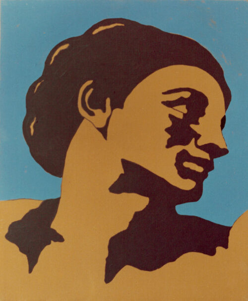 1978<br>tempera, matita, proiezione fotografica su tela<br>cm 60x50