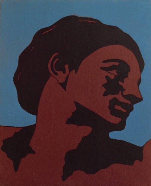 1978<br>tempera, pennarello, proiezione fotografica su tela<br>cm 50x40