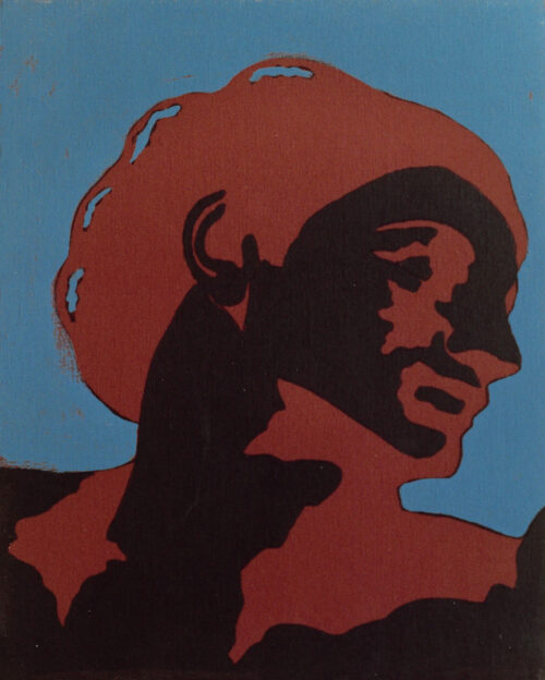 1978<br>tempera, pennarello, proiezione fotografica su tela<br>cm 50x40