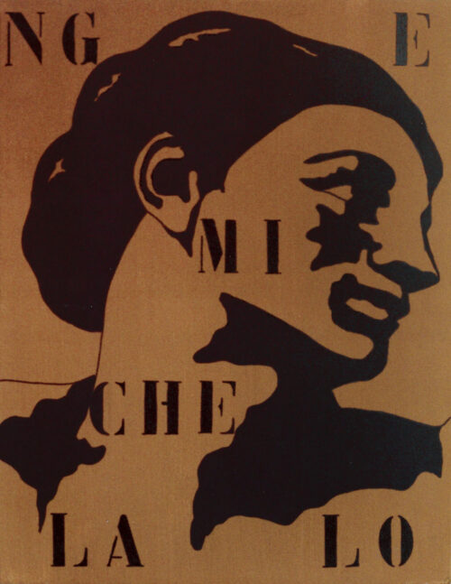 1978<br>tempera, pennarello, proiezione fotografica su tela<br>cm 65x50